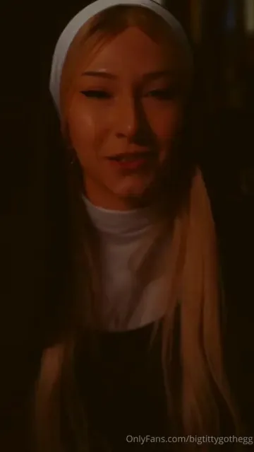 BigTittyGothEgg Blowjob Nun Role Play OnlyFans Video Leaked - Image 14