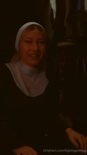 BigTittyGothEgg Blowjob Nun Role Play OnlyFans Video Leaked - Image 16