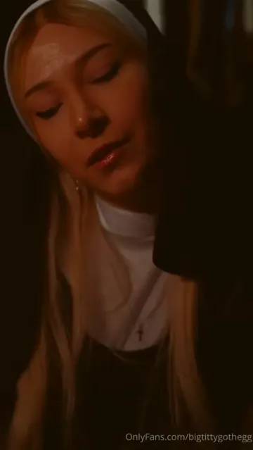 BigTittyGothEgg Blowjob Nun Role Play OnlyFans Video Leaked - Image 5
