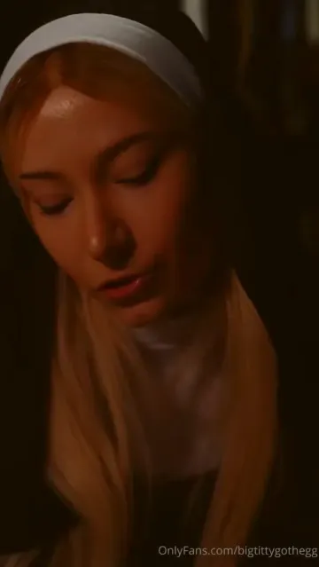 BigTittyGothEgg Blowjob Nun Role Play OnlyFans Video Leaked - Image 7