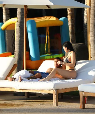 Kylie Jenner Thong Bikini Pool Candid Set Leaked - Image 8