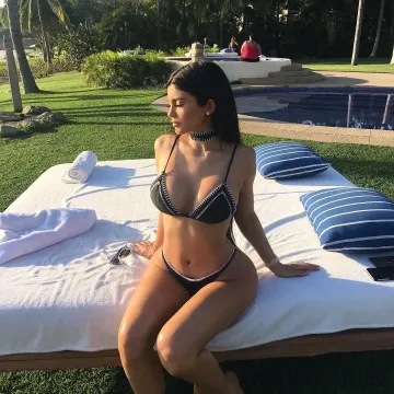 Kylie Jenner Thong Bikini Pool Candid Set Leaked - Image 6