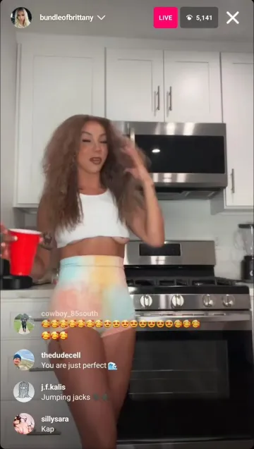 Brittany Renner Nude Nipple Slip Livestream Video Leaked - Image 7