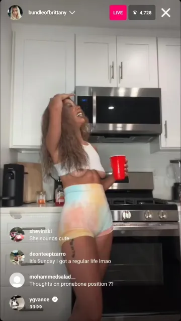 Brittany Renner Nude Nipple Slip Livestream Video Leaked - Image 14