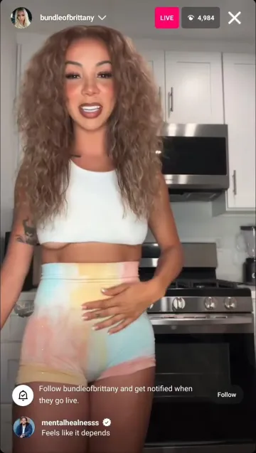 Brittany Renner Nude Nipple Slip Livestream Video Leaked - Image 19