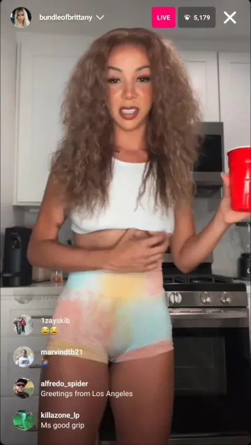Brittany Renner Nude Nipple Slip Livestream Video Leaked - Image 4