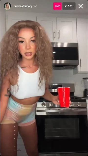 Brittany Renner Nude Nipple Slip Livestream Video Leaked - Image 2