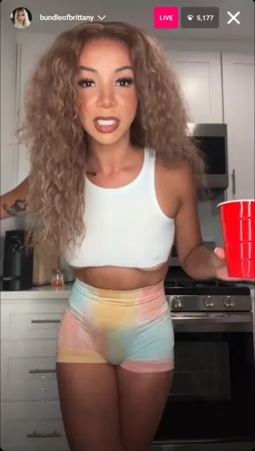 Brittany Renner Nude Nipple Slip Livestream Video Leaked - Image 11