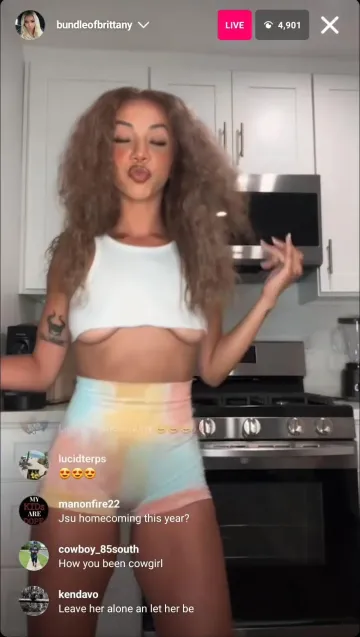 Brittany Renner Nude Nipple Slip Livestream Video Leaked - Image 18