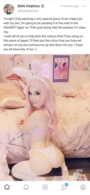 Belle Delphine Ass Painting Onlyfans Video - Image 8