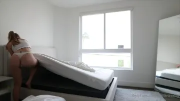 Caroline Zalog Making The Bed Onlyfans Video - Image 2