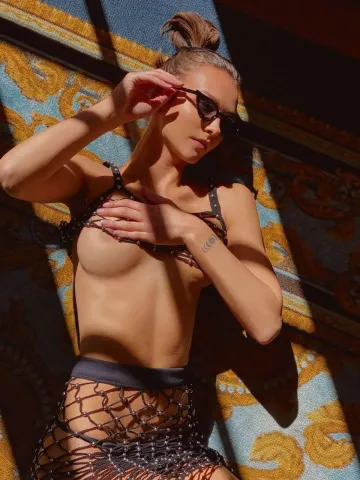 Rachel Cook Nude Fishnet Dress Set Leaked - Image 8