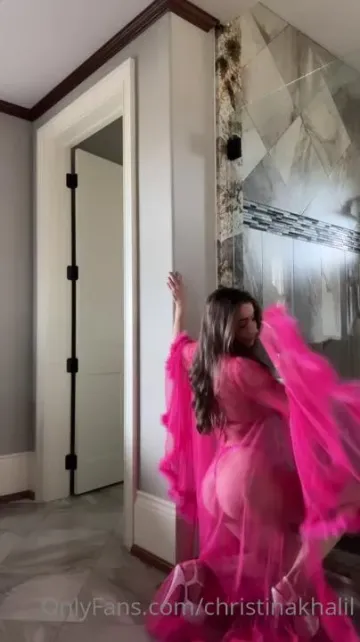 Christina Khalil Pink Micro Bikini Tease Onlyfans Video Leaked - Image 3