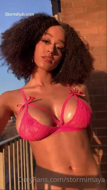 Stormi Maya Nude Outdoor Bra Strip OnlyFans Video Leaked - Image 5