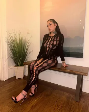 Bhad Bhabie Sexy See-Through Mesh Bodysuit Onlyfans Set Leaked - Image 3
