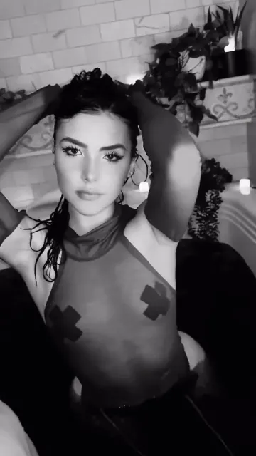 Andrea Botez Nipple Pasties Wet Bodysuit Video Leaked - Image 8