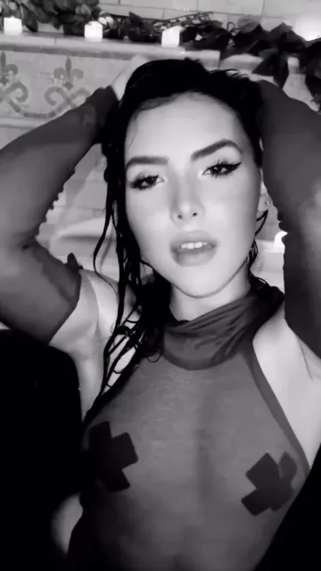 Andrea Botez Nipple Pasties Wet Bodysuit Video Leaked - Image 13