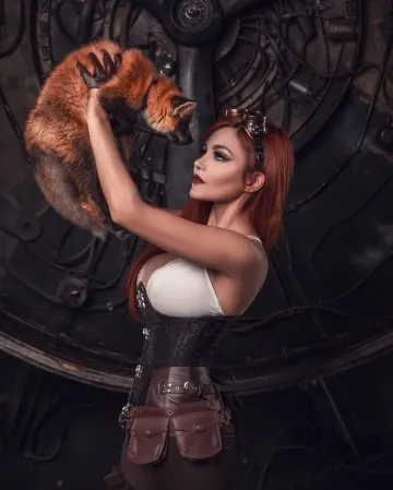 Kalinka Fox Nude Steampunk Cosplay Patreon Set Leaked - Image 28