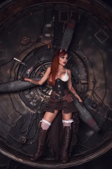 Kalinka Fox Nude Steampunk Cosplay Patreon Set Leaked - Image 23