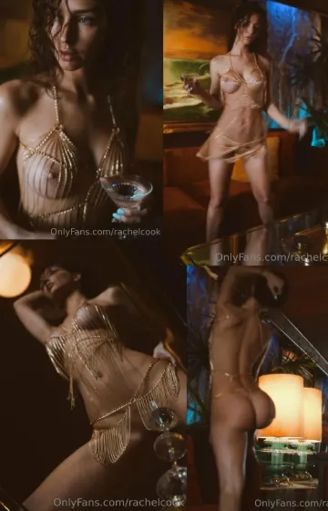 Rachel Cook Nude Chain Lingerie Posing Set Leaked