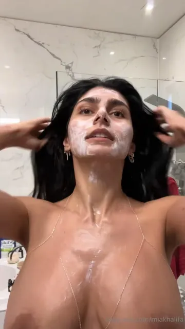 Mia Khalifa Nude Shower Prep Part 2 OnlyFans Video Leaked - Image 5