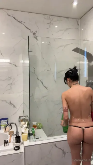 Mia Khalifa Nude Shower Prep Part 2 OnlyFans Video Leaked - Image 11