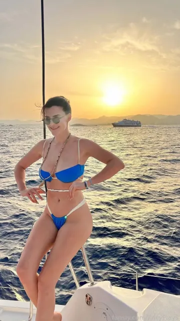 KittyPlays Sexy Blue Bikini Yacht Fansly Set Leaked - Image 6