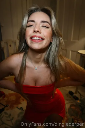 Dinglederper Sexy Red Leather Dress Onlyfans Set Leaked - Image 5