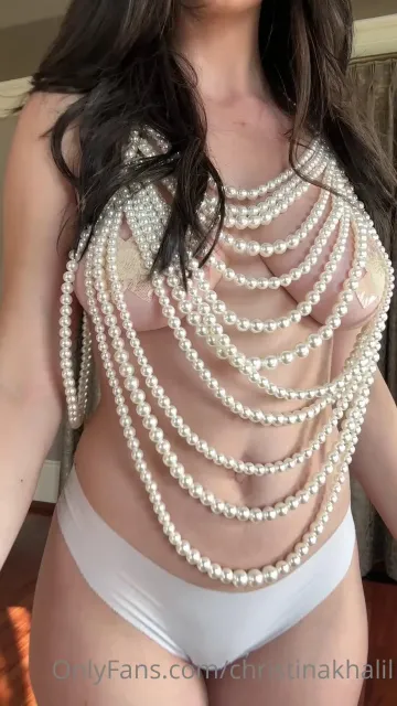 Christina Khalil Nipple Pasties Beaded Top Onlyfans Video Leaked - Image 6