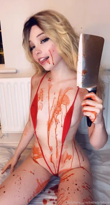 Belle Delphine Nude Red Slingshot Bikini Onlyfans Set Leaked - Image 9